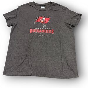 Fanatics Mens Large NFL Tampa Bay Buccaneers Gray Graphic Short Sleeve T-Shirt